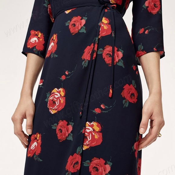 Babaton Floral Wrap Dress - Picture 2 of 8